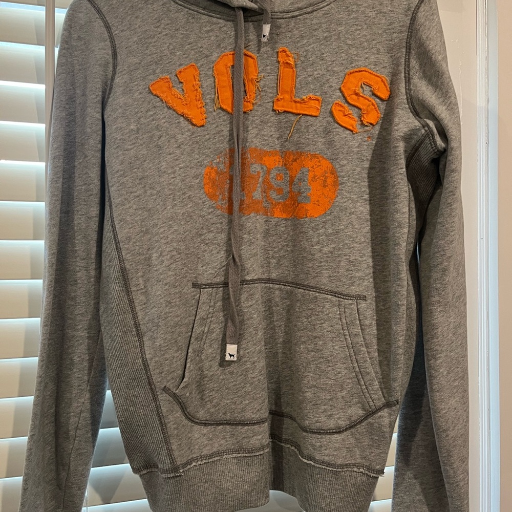 Victoria Secret Gray and Orange Hoodie